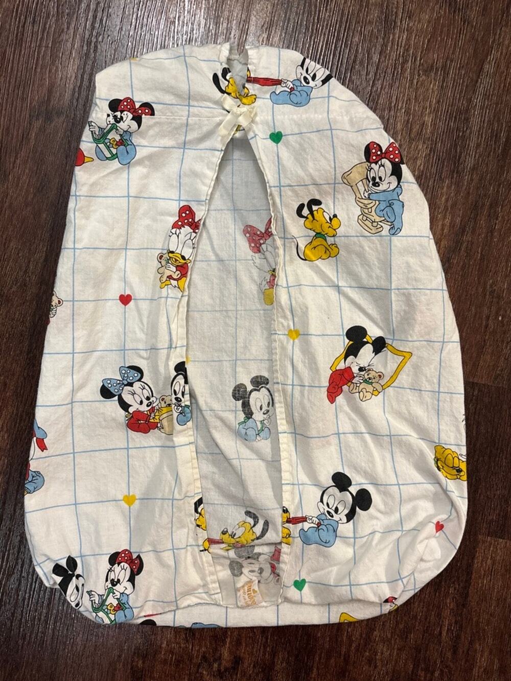 Vintage Dundee Mickey Mouse Fabric Diaper Hanger Organizer